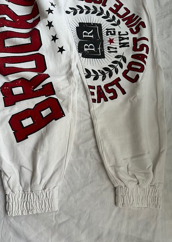 Brooklyn Baskılı Beyaz Eşofman - Görsel 4