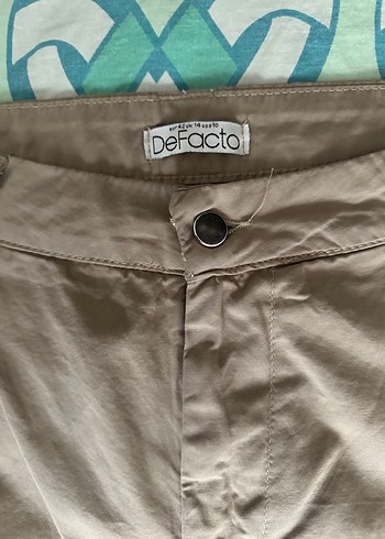 Bej Bol Kesim Kadın Kumaş Pantolon - Görsel 4