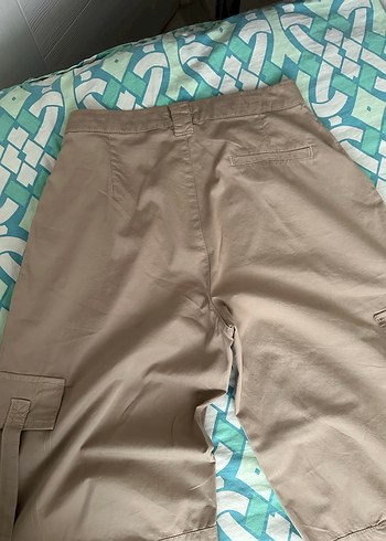 Bej Bol Kesim Kadın Kumaş Pantolon - Görsel 6