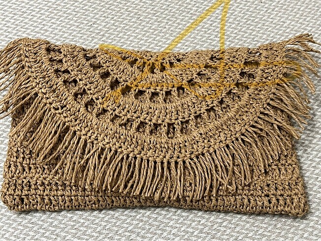 Diğer Çapraz /Clutch Hasır, El Örgüsü Çanta