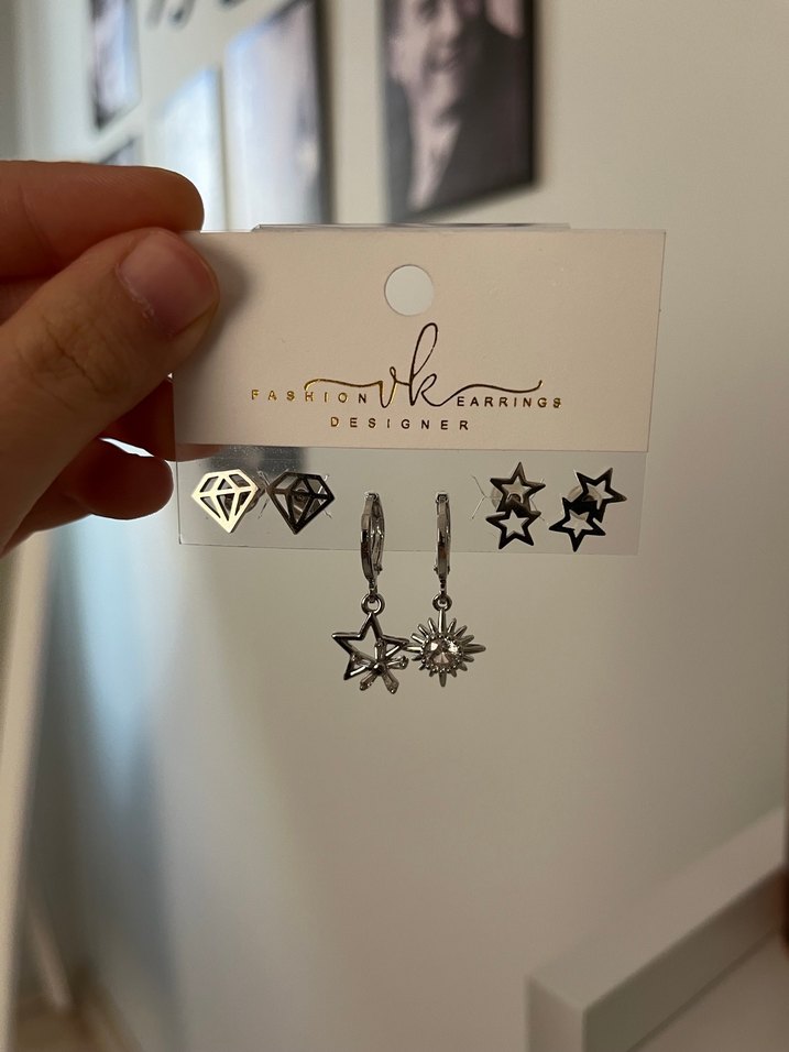 Silver Küpe Seti - Görsel 2