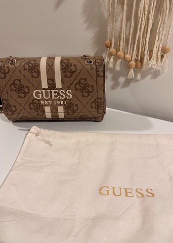 Guess Kahverengi Baskılı Kadın Çanta