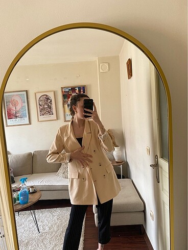 Trendyol & Milla krem blazer ceket
