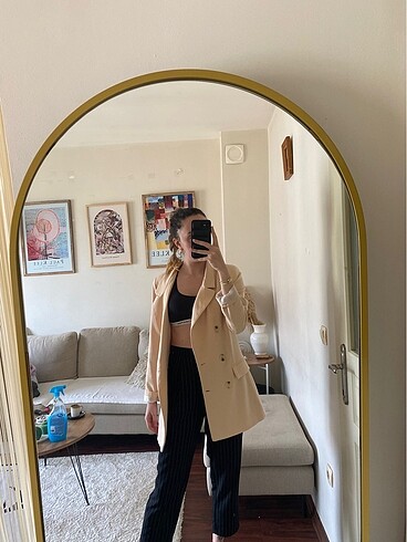l Beden krem blazer ceket