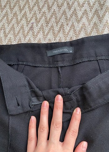 34 Beden Kadın Siyah Kumaş Pantolon