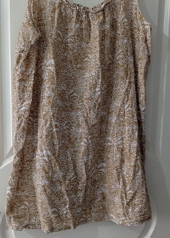 Bej Yılan Desenli Midi Kolsuz Kadın Elbise - Görsel 2