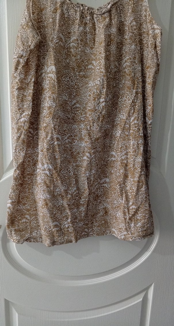 Bej Yılan Desenli Midi Kolsuz Kadın Elbise - Görsel 3