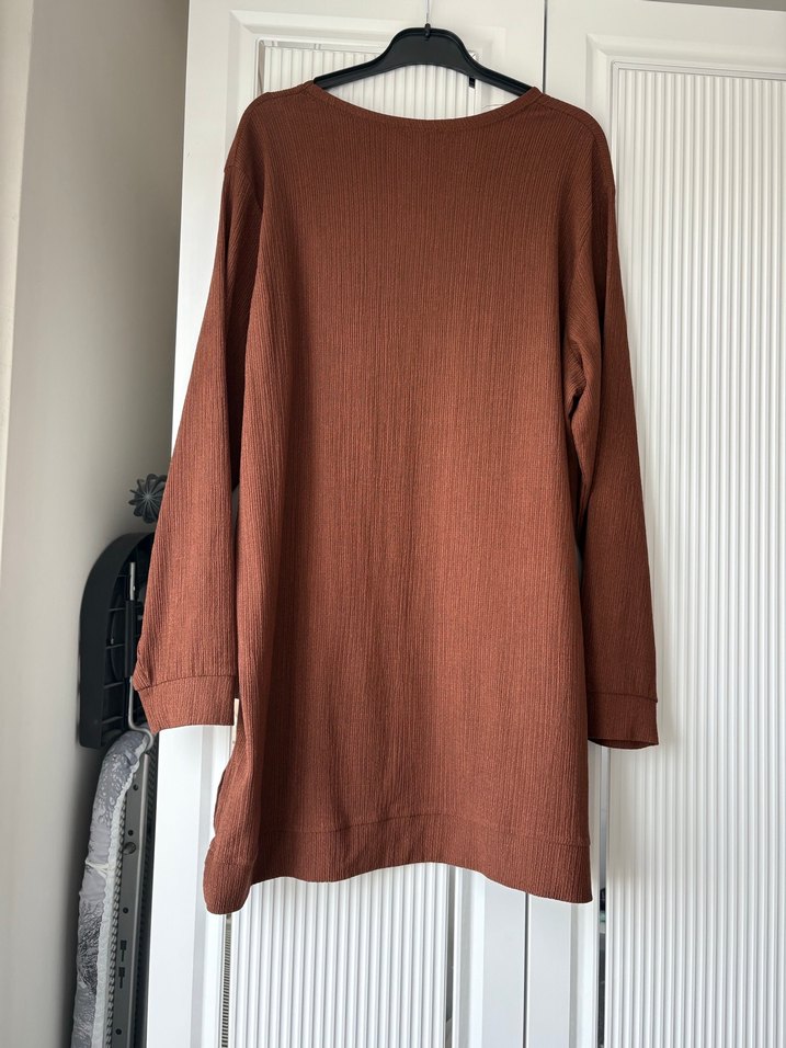 Kadın Kahverengi Uzun Kollu Tunik - Görsel 2