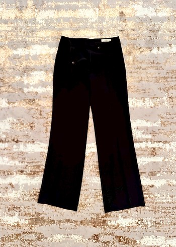 Klasik Siyah Deri Tokalı Kadın Blazer Takım - Görsel 3