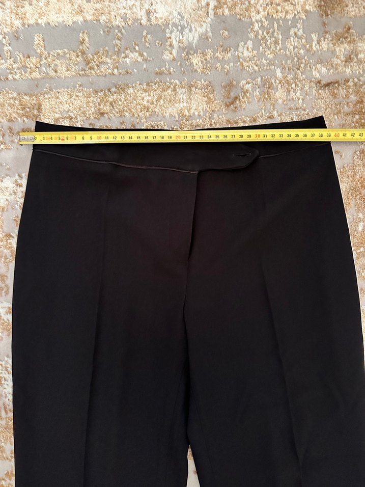 Klasik Siyah Deri Tokalı Kadın Blazer Takım - Görsel 4