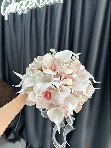 Vakko Nikah düğün çiçeği ıslak dokulu