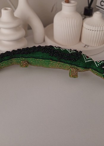 Boncuk İşlemeli Renkli timsah Aksesuar - Görsel 4