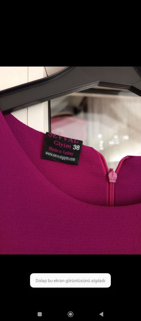 Mor Uzun Kollu Piliseli Kadın Elbise - Görsel 4