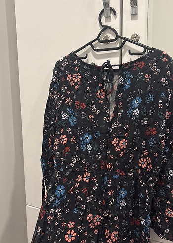 Çiçek Desenli Bohem  Mini Elbise - Görsel 3