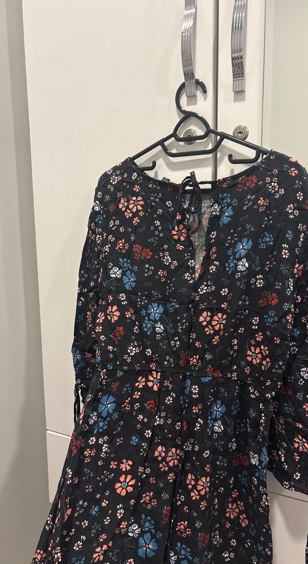 Çiçek Desenli Bohem  Mini Elbise - Görsel 3