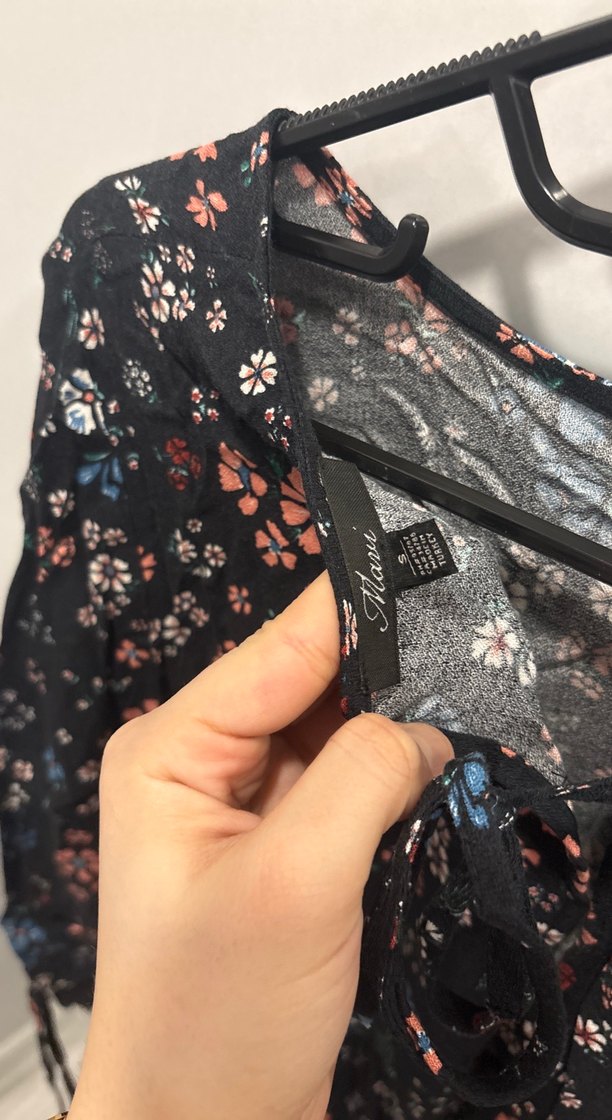 Çiçek Desenli Bohem  Mini Elbise - Görsel 4