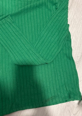 Yeşil Balıkçı Yaka Stradivarius Triko Kadın Kazak - Görsel 7