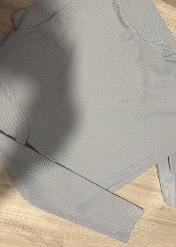 Bebek Mavisi Uzun Kollu Boğazlı Kadın Kazak - Görsel 4