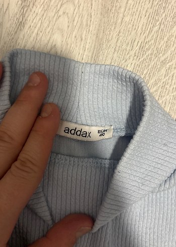 Bebek Mavisi Uzun Kollu Boğazlı Kadın Kazak - Görsel 3