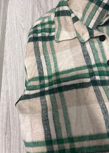 Düğmeli Yeşil Ekose Oduncu Gömleği - Görsel 2