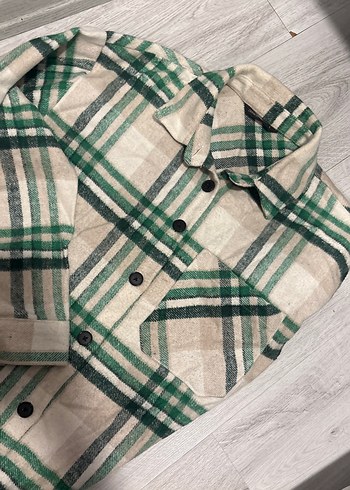 Düğmeli Yeşil Ekose Oduncu Gömleği - Görsel 5