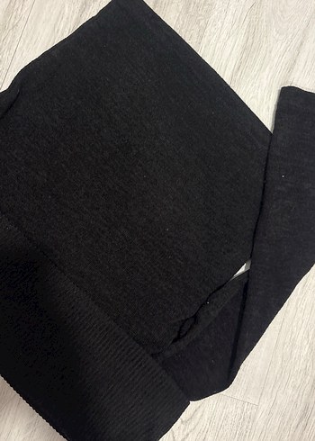 Siyah Kadın Triko Yarım Balıkçı Yaka Kazak - Görsel 4