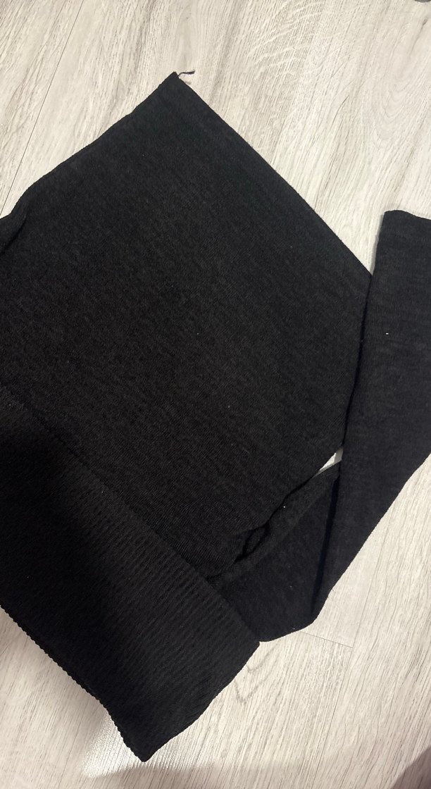 Siyah Kadın Triko Yarım Balıkçı Yaka Kazak - Görsel 4