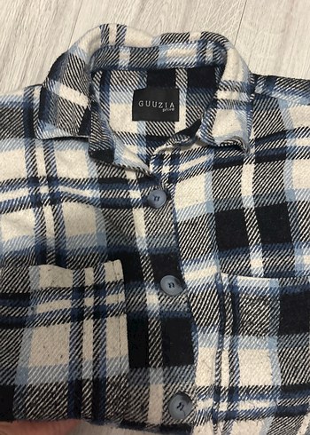 Gri Ekose Düğmeli Kadın Oduncu Gömleği - Görsel 2