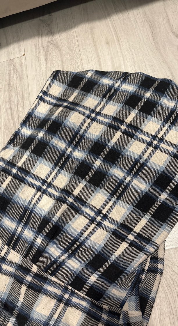 Gri Ekose Düğmeli Kadın Oduncu Gömleği - Görsel 5