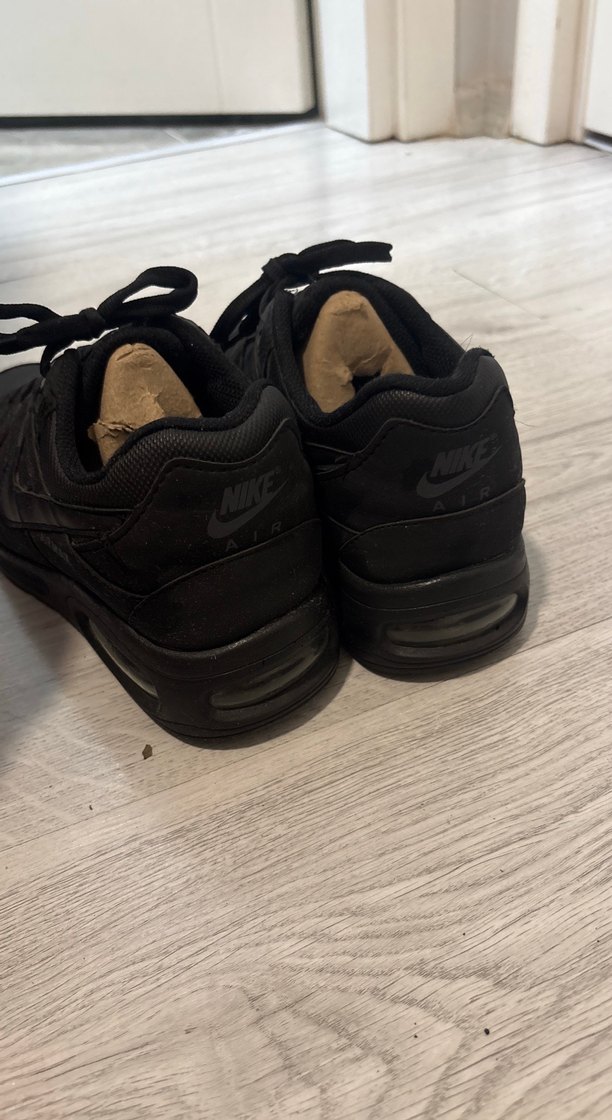 Siyah Nike Air Max Suni Deri Kadın Spor Ayakkabı - Görsel 2