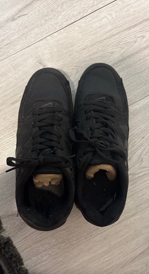 Siyah Nike Air Max Suni Deri Kadın Spor Ayakkabı - Görsel 3