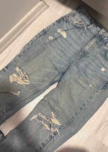 Pull & Bear Kadın Bol Kesim Midi Jean - Görsel 4