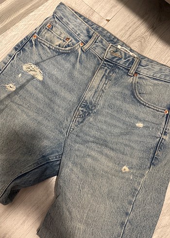 Pull & Bear Kadın Bol Kesim Midi Jean - Görsel 3