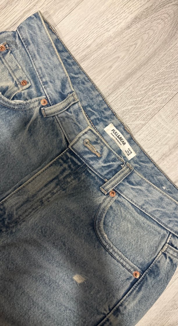 Pull & Bear Kadın Bol Kesim Midi Jean - Görsel 5