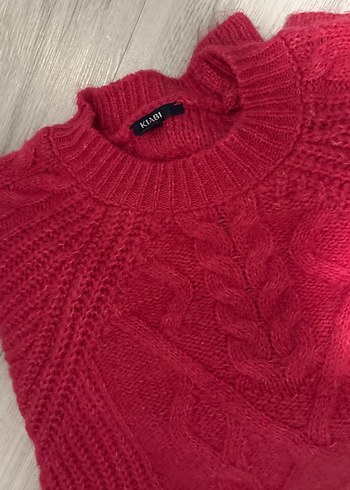 Pembe Kadın Triko Kazak, Bohem Stil - Görsel 2