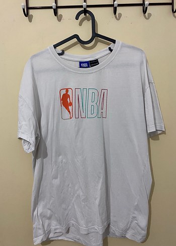 Beyaz NBA Baskılı Erkek Tişört