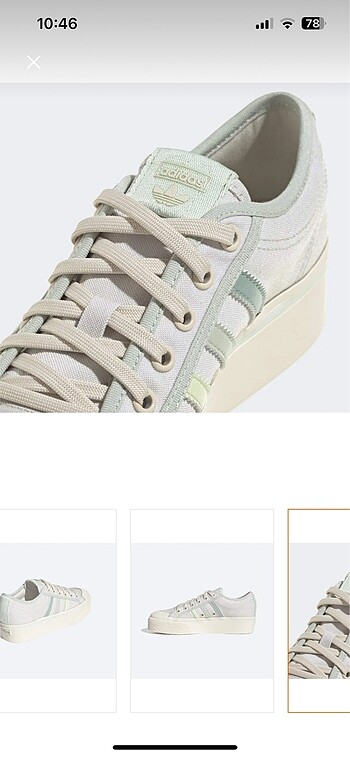 40 Beden beyaz Renk Adidas nizza platform ayakkabı