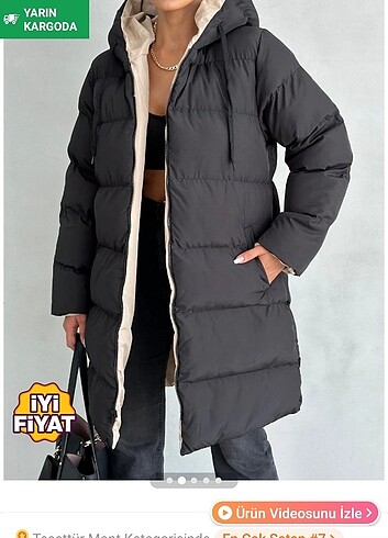 Çift taraflı şişme mont 