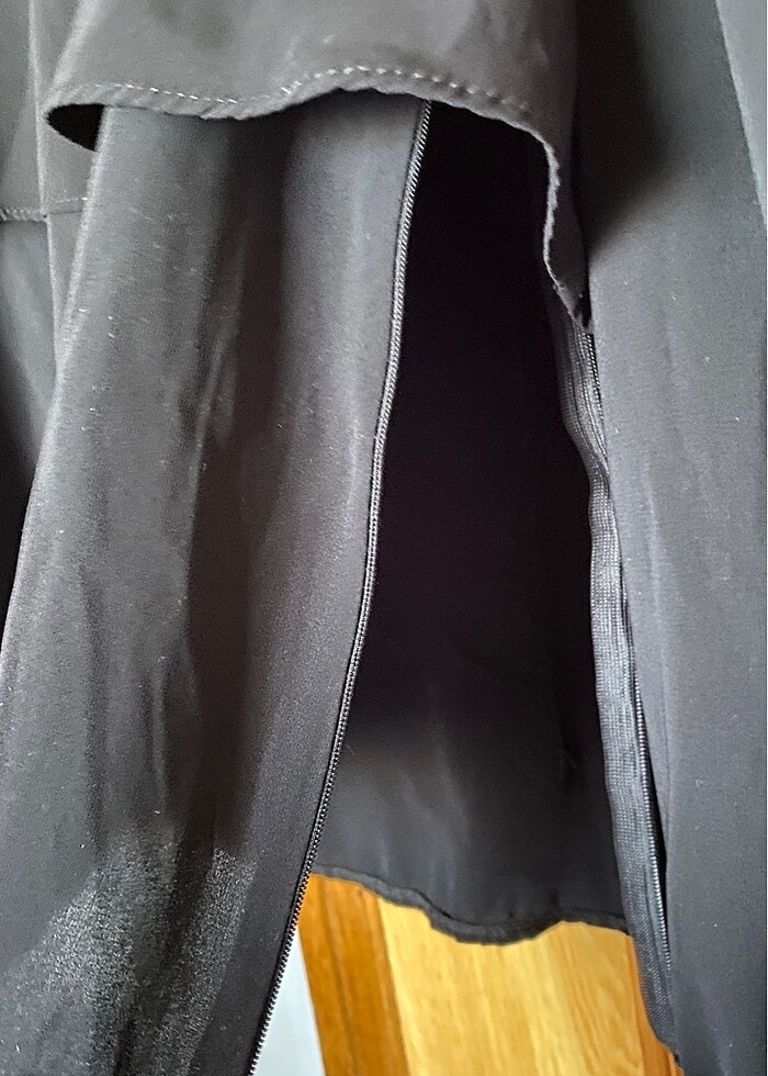 Yanları Fermuarlı Siyah Şık Gömlek - Görsel 2