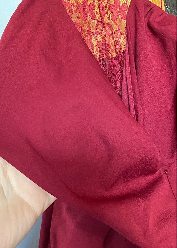 Bordo Trendyolmilla Abiye - Görsel 3