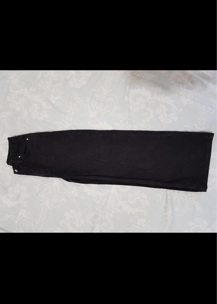 Siyah yüksek bel Trendyolmilla culotte jeans - Görsel 2