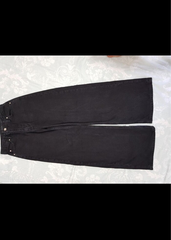 Siyah yüksek bel Trendyolmilla culotte jeans - Görsel 3