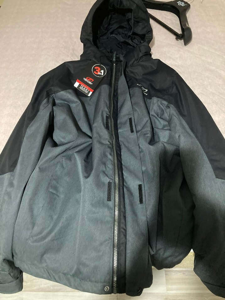 Erkek Gri Fermuarlı Kayak Montu 3in1 - Görsel 3