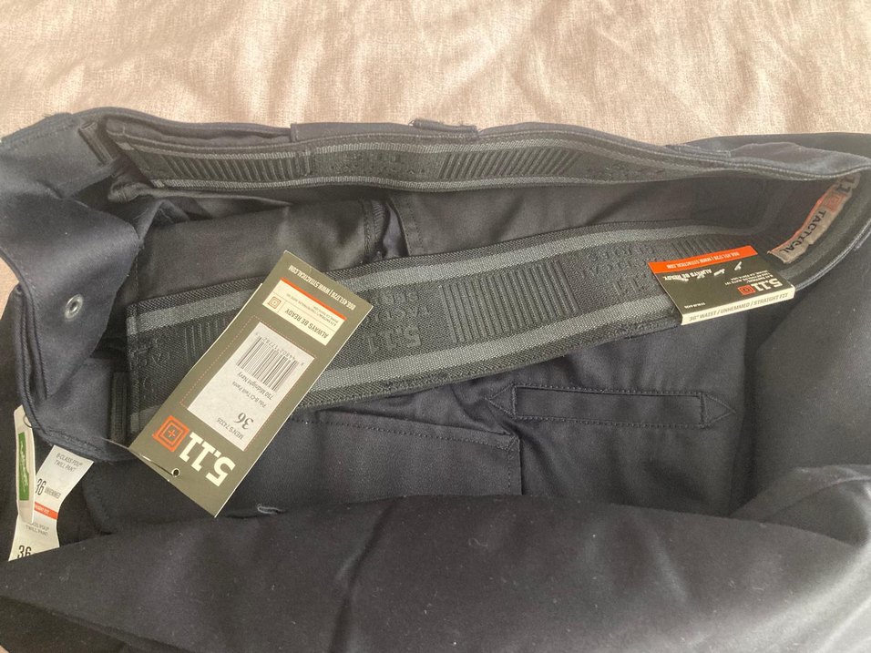 5.11 MARKA Erkek Kemerli Lacivert Denim Pantolon - Görsel 4