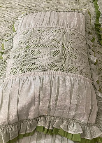 EL YAPIMI  ÇİFT KİŞİLİK DANTEL YATAK ÖRTÜSÜ - Görsel 8