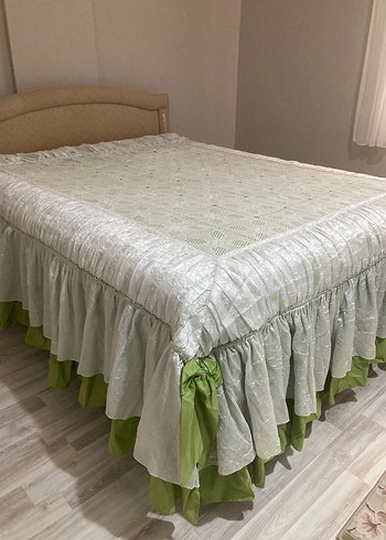 EL YAPIMI  ÇİFT KİŞİLİK DANTEL YATAK ÖRTÜSÜ - Görsel 5