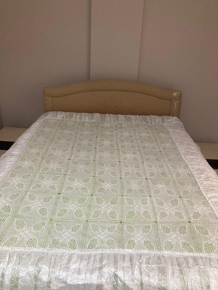 EL YAPIMI  ÇİFT KİŞİLİK DANTEL YATAK ÖRTÜSÜ - Görsel 2