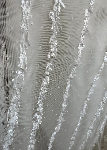 Dantel İşlemeli Uzun Kollu Balık Gelinlik - Görsel 4