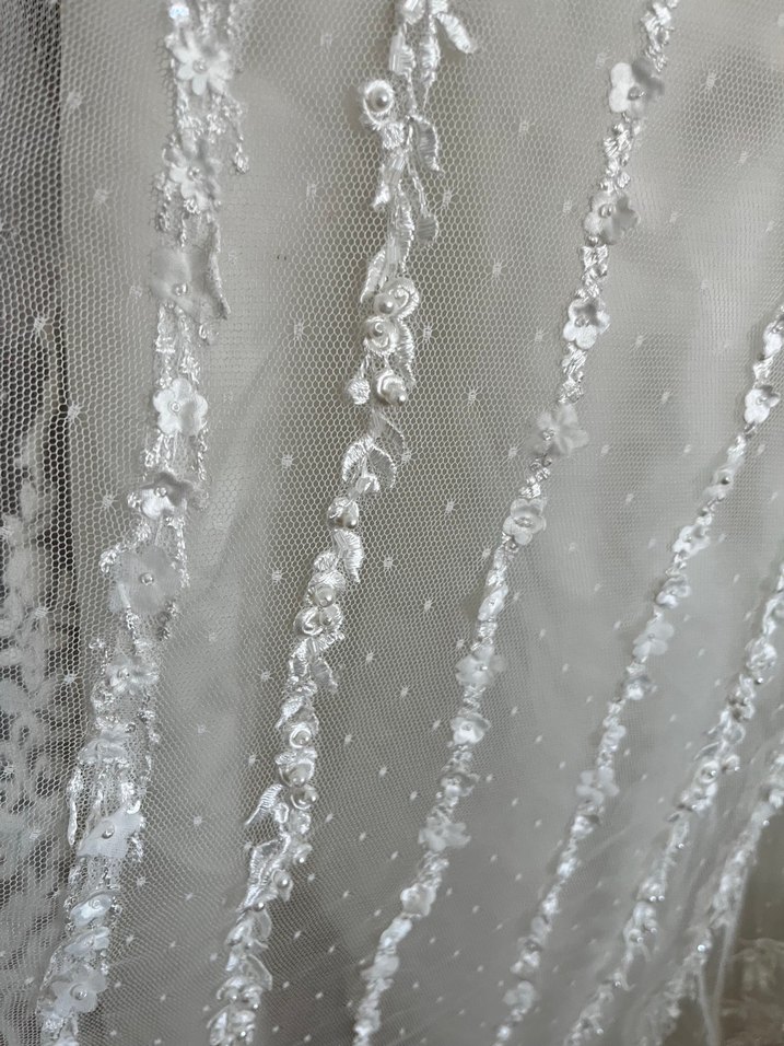 Dantel İşlemeli Uzun Kollu Balık Gelinlik - Görsel 4