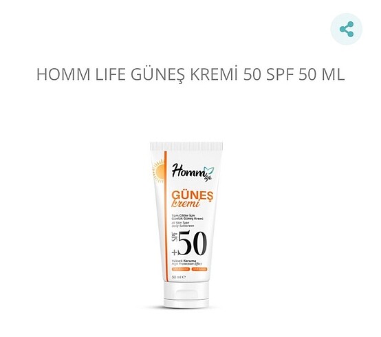 Güneş kremi 50 spf